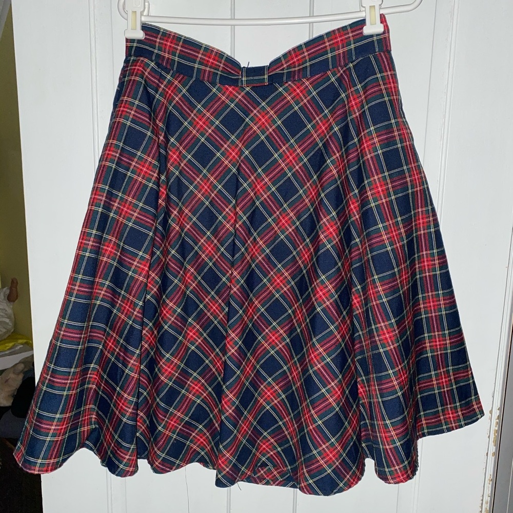 Modcloth A Line Plaid Skirt